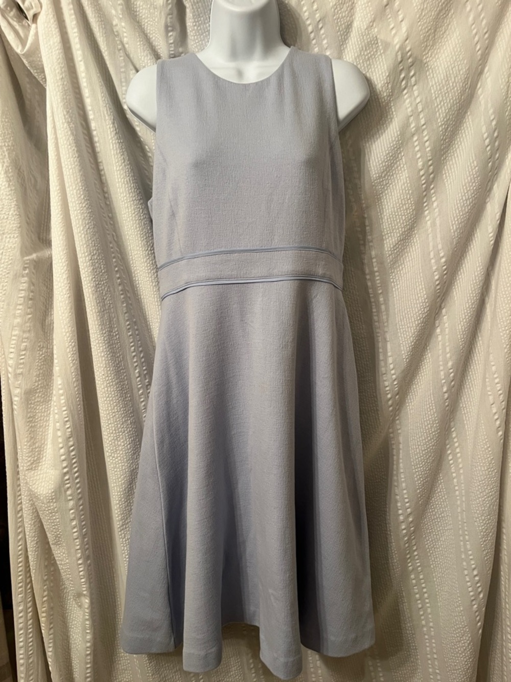 Ann Taylor light blue sleeveless  a-line stretch fabric dress. Size 12p